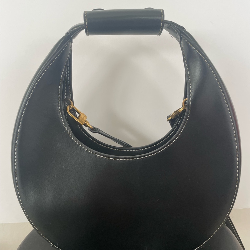 STAUD Black Mini Moon Bag
